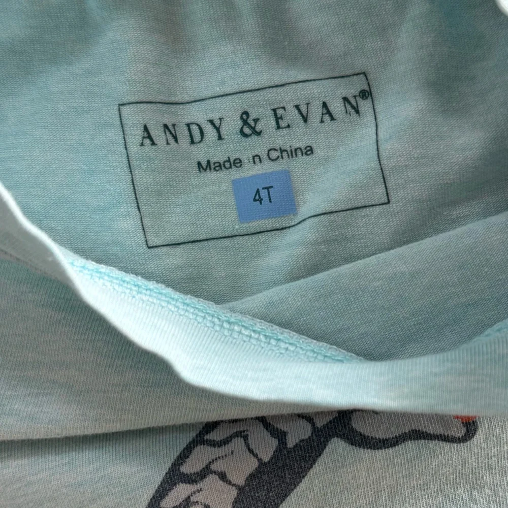 4T Andy & Evan Light Blue Dinosaur Tee